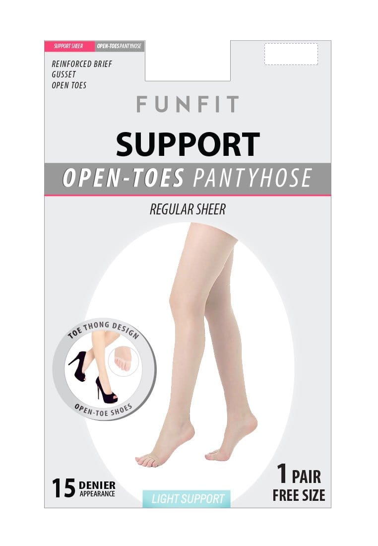 FUNFIT Support Pantyhose (Open-toe) 15 Denier | 3 Colours