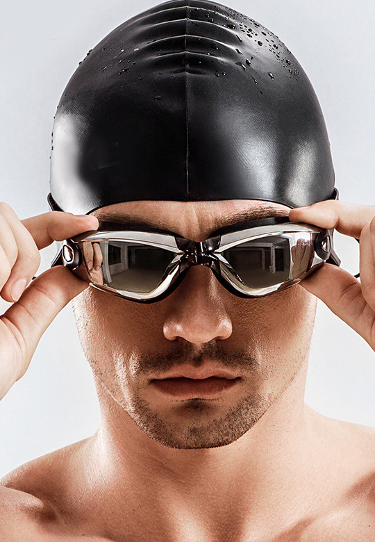 Anti Fog Swim Goggles (Black/Silver/ Clear)