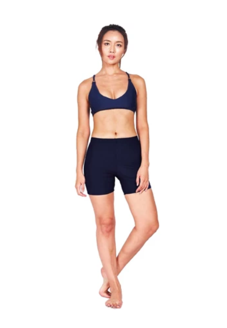 Basic Bike Shorts (Half-Lined) (Navy)