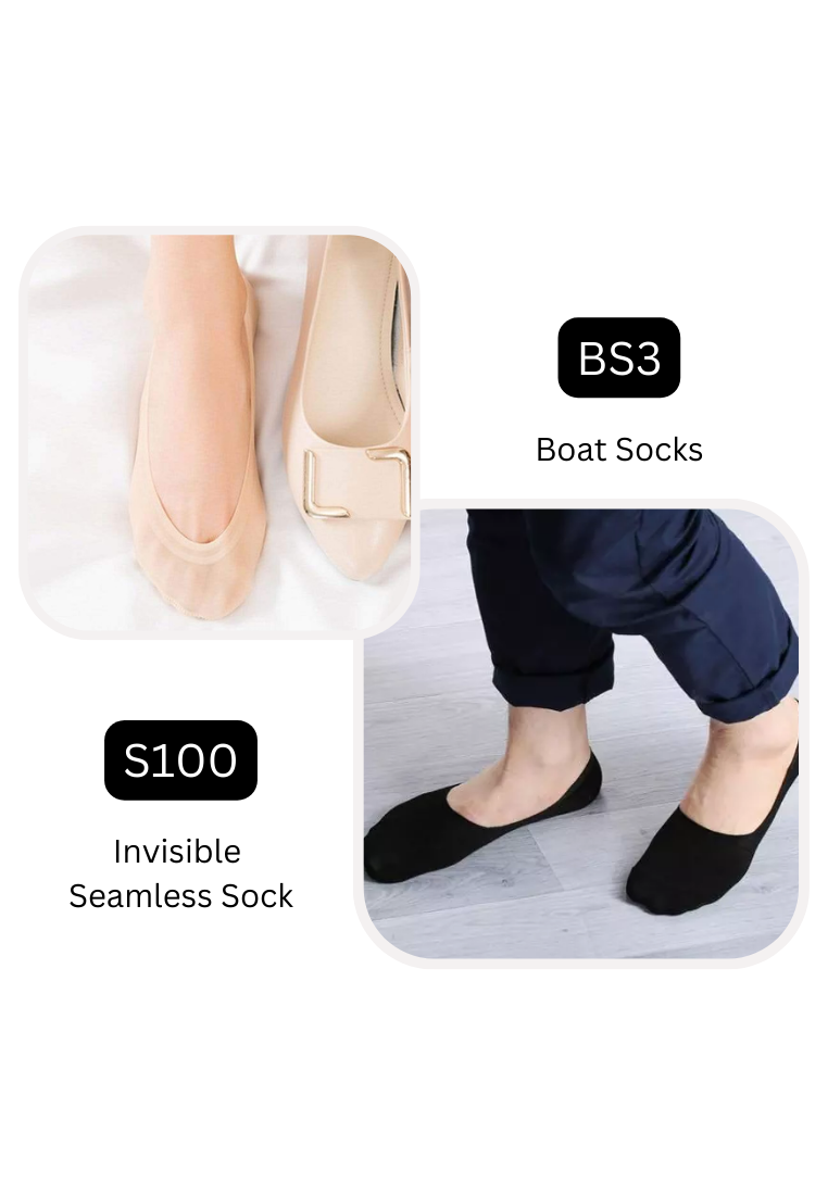 Invisible Seamless Socks, Boat Socks (Variety), FUNFIT