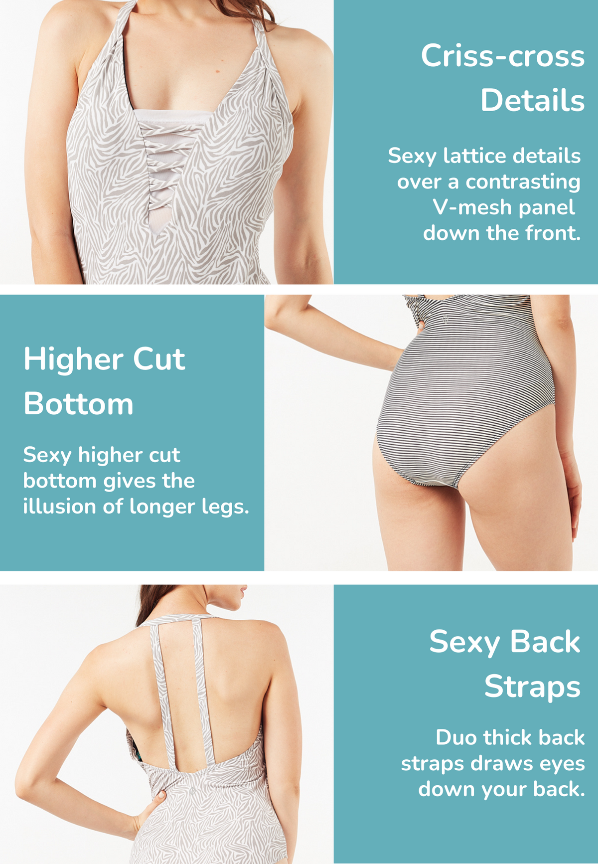 格子一件式泳衣（发光）| S - XL