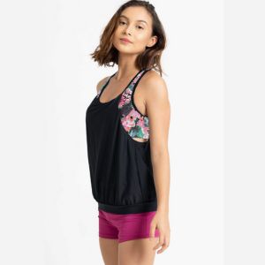 Overlay Blouson Tankini Top | Athleiswim™ | S - L