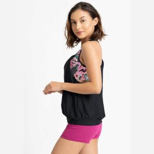 覆盖式宽松比基尼上衣 | Athleiswim™ | S - L