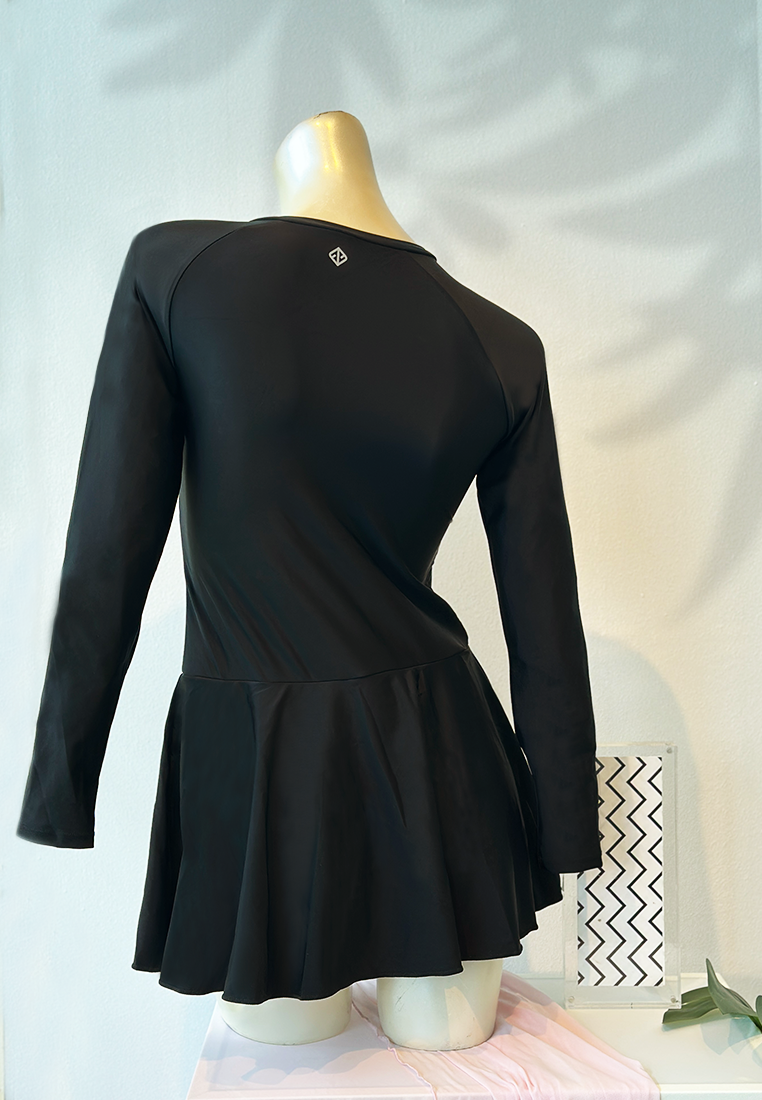 Long Sleeve Zip-front Swim Dress | UPF50+ Sun Protection