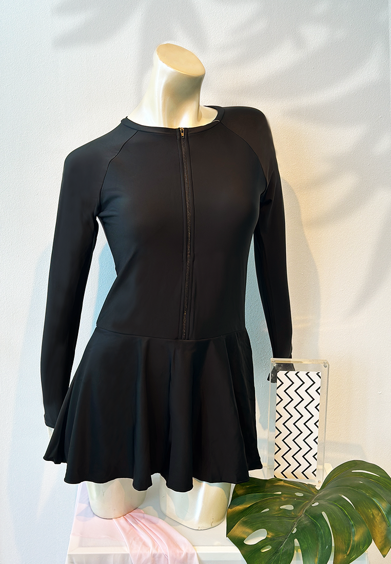 Long Sleeve Zip-front Swim Dress | UPF50+ Sun Protection