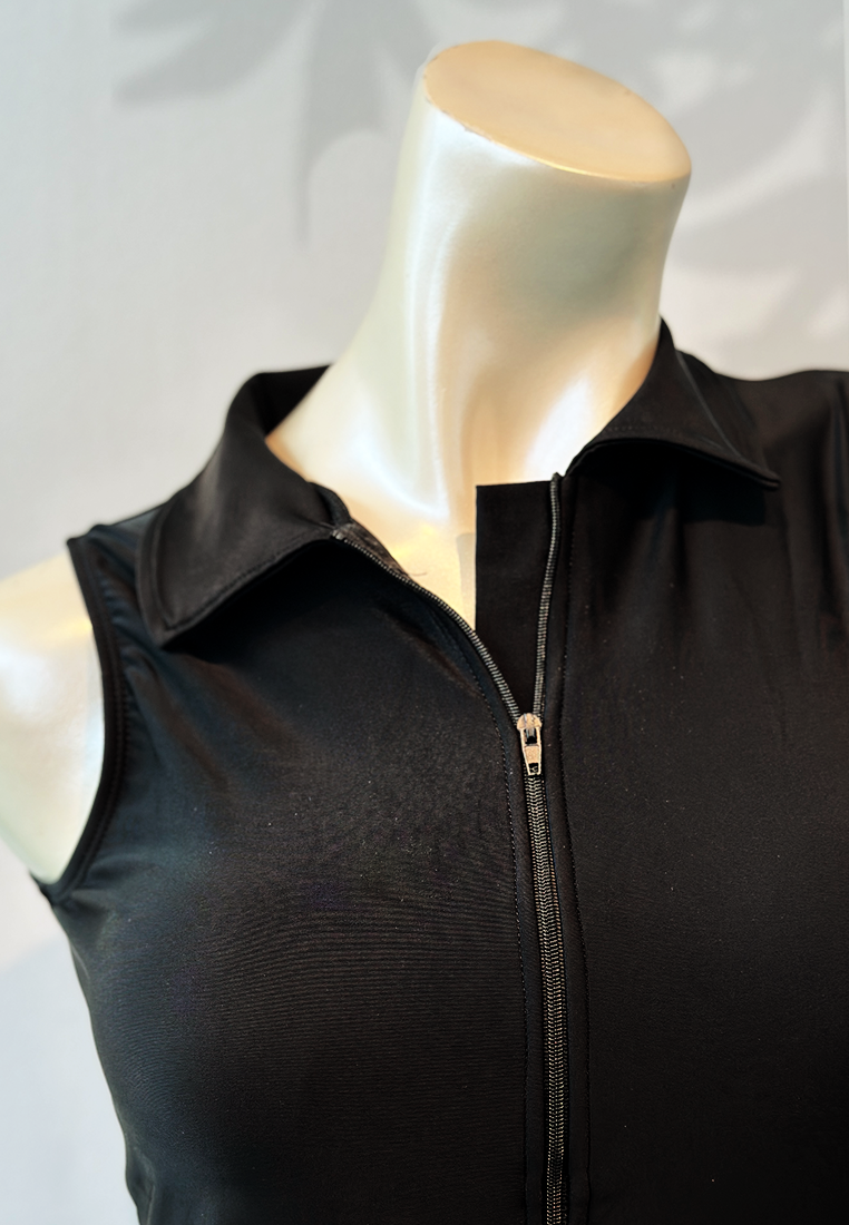 Sleeveless Zip-front Swim Dress | UPF50+ Sun Protection