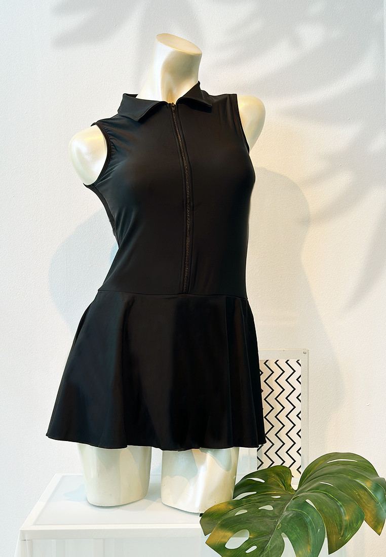 Sleeveless Zip-front Swim Dress | UPF50+ Sun Protection