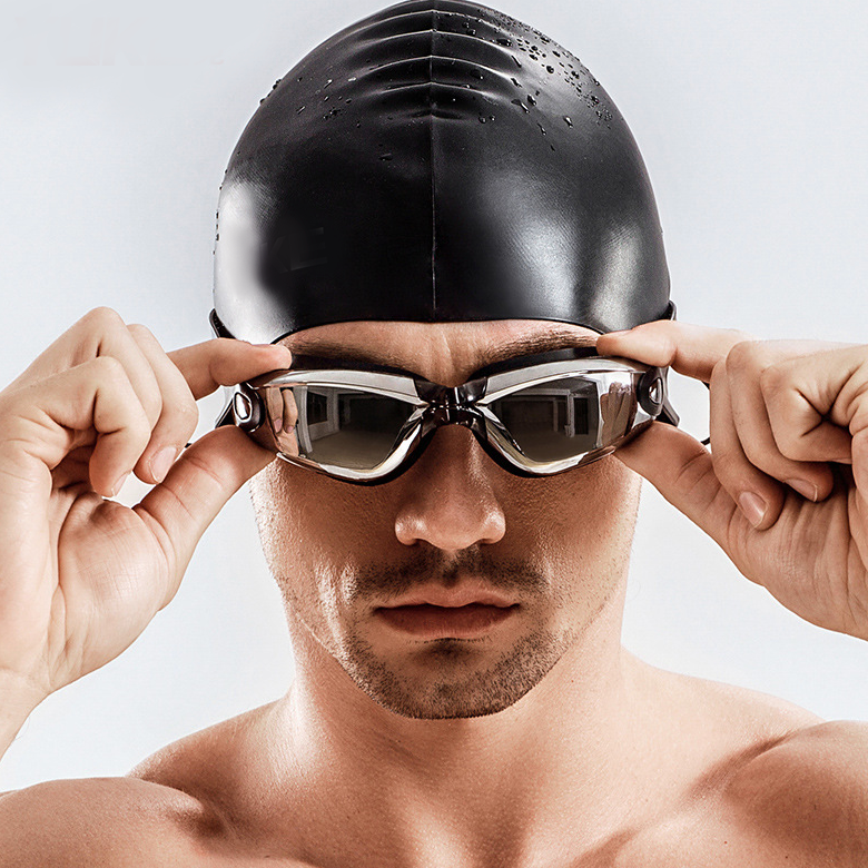 Anti Fog Swim Goggles Black Silver Clear FUNFIT Shop
