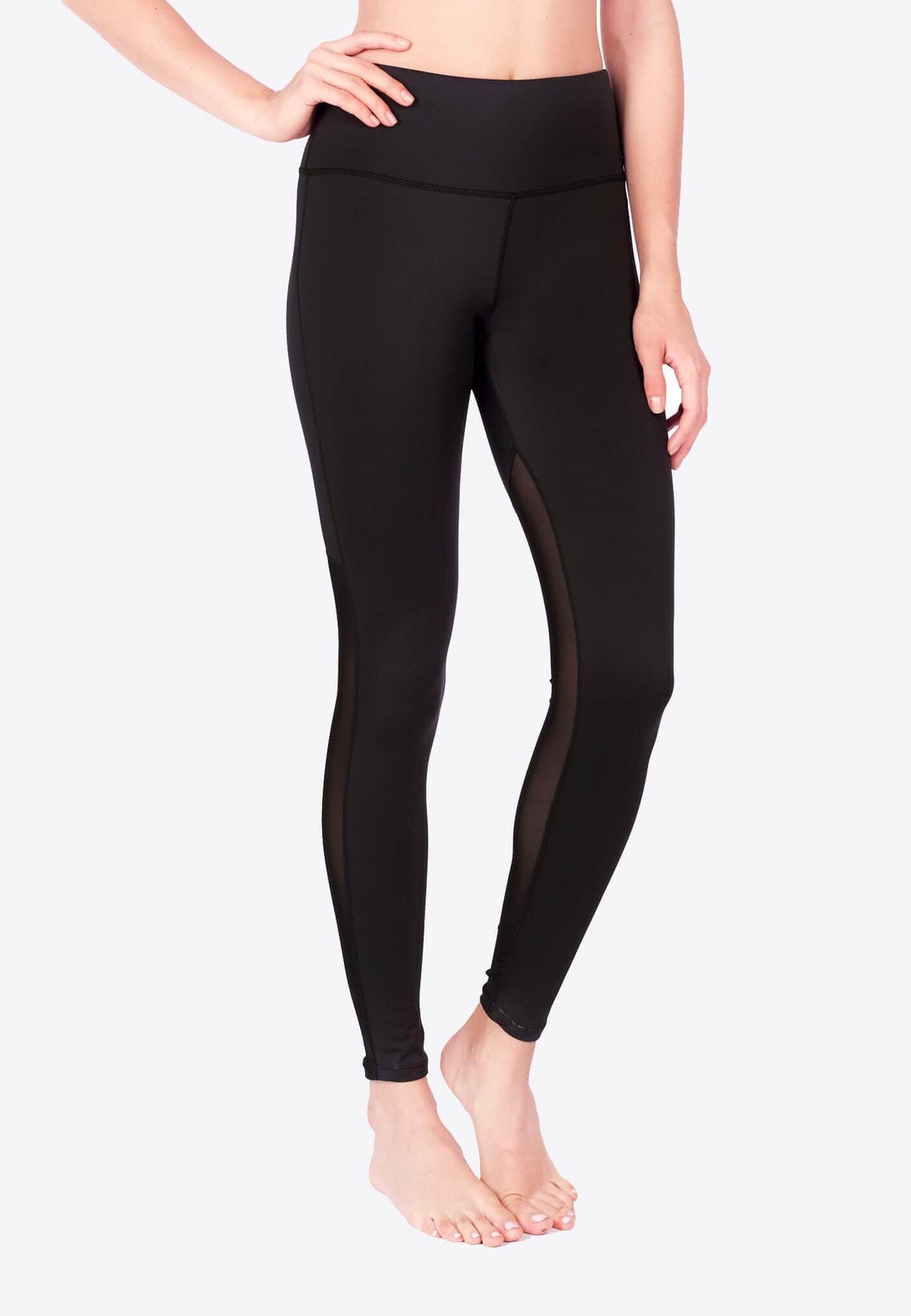 FUNFIT LIMITLESS Back Mesh Leggings (with Keeperband®) (Black) | XS - 3XL