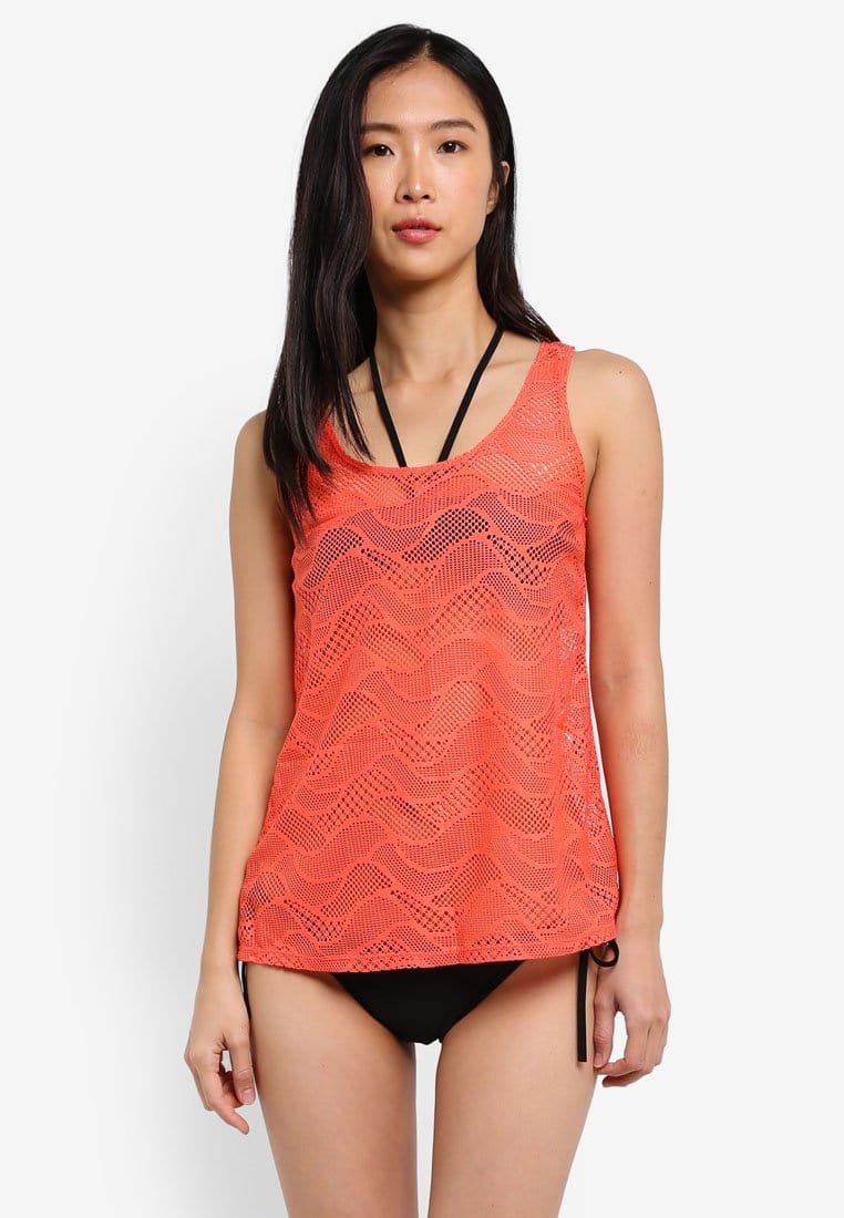 FUNFIT Openwork Mesh Tank Top (Orange) | S - 2XL