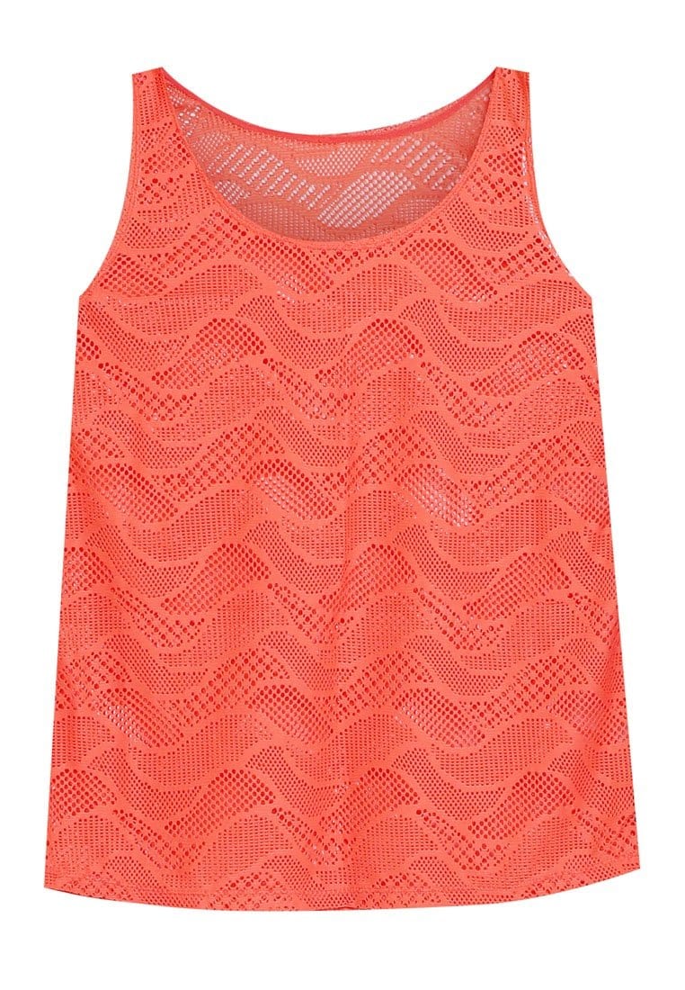 FUNFIT Openwork Mesh Tank Top (Orange) | S - 2XL