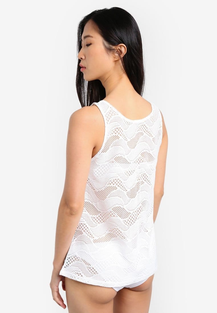 FUNFIT Openwork Tank Top (White) | S - 2XL