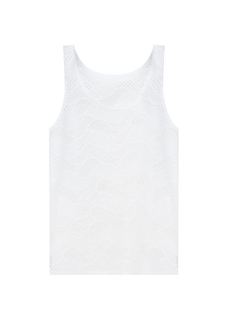 FUNFIT Openwork Tank Top (White) | S - 2XL