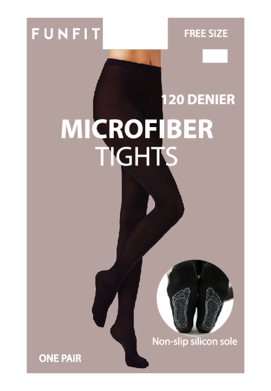 Black Microfiber Ankle Length Footless Tights Style# 1025