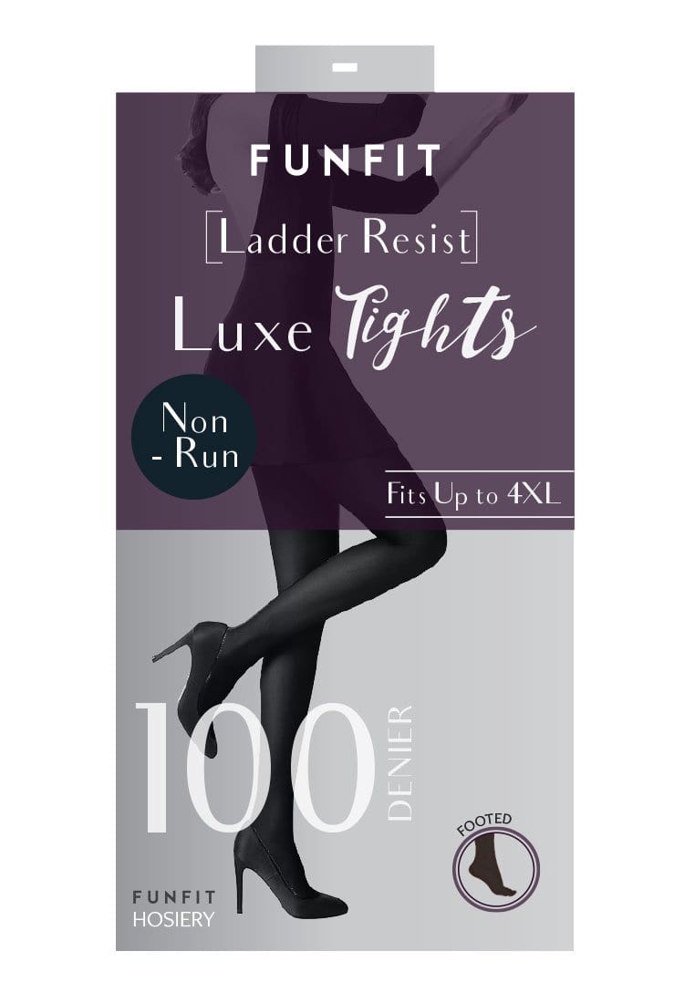 FUNFIT Ladder Resist Luxe Tights (Footed) 100 Denier | 2 Colours