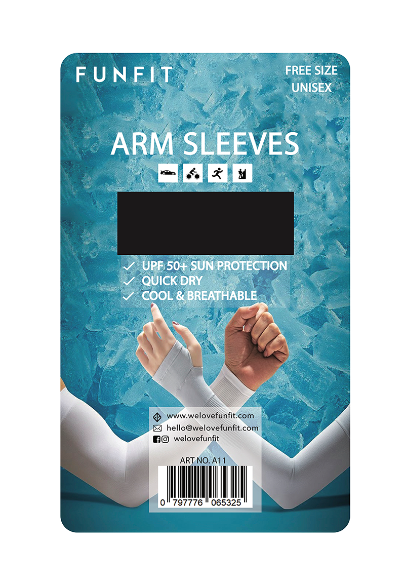 Let's Silim~Lt Grey UV Protection Cooling Light Compression Arm Sleeves SHP  FRE