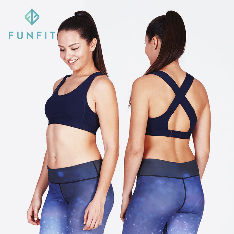 FUNFIT Luxtride Cross-Back Bra (Indigo) | S - 3XL