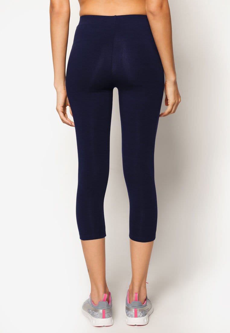 Finepants Women's Calf Length Capri Cropped Leggings Cotton Lycra Fabric  Slim Fit 3/4th