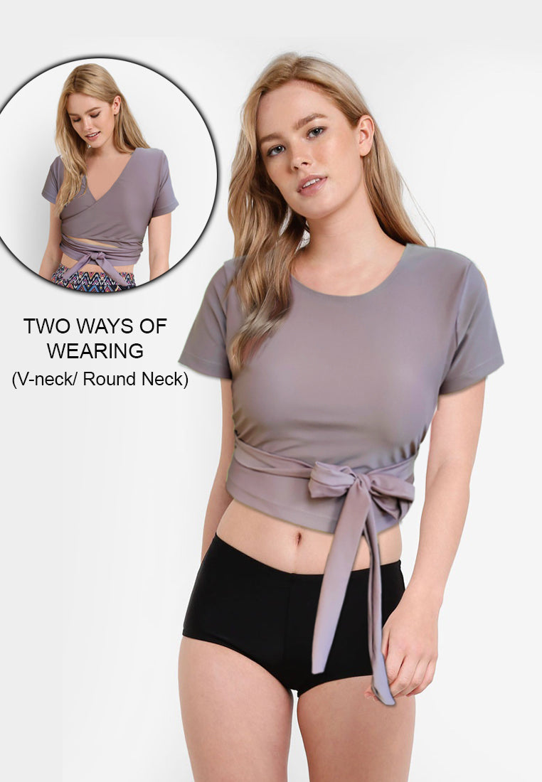 Two-Way Cross Tie Top (3 Colours), L & XL Only, FUNFIT