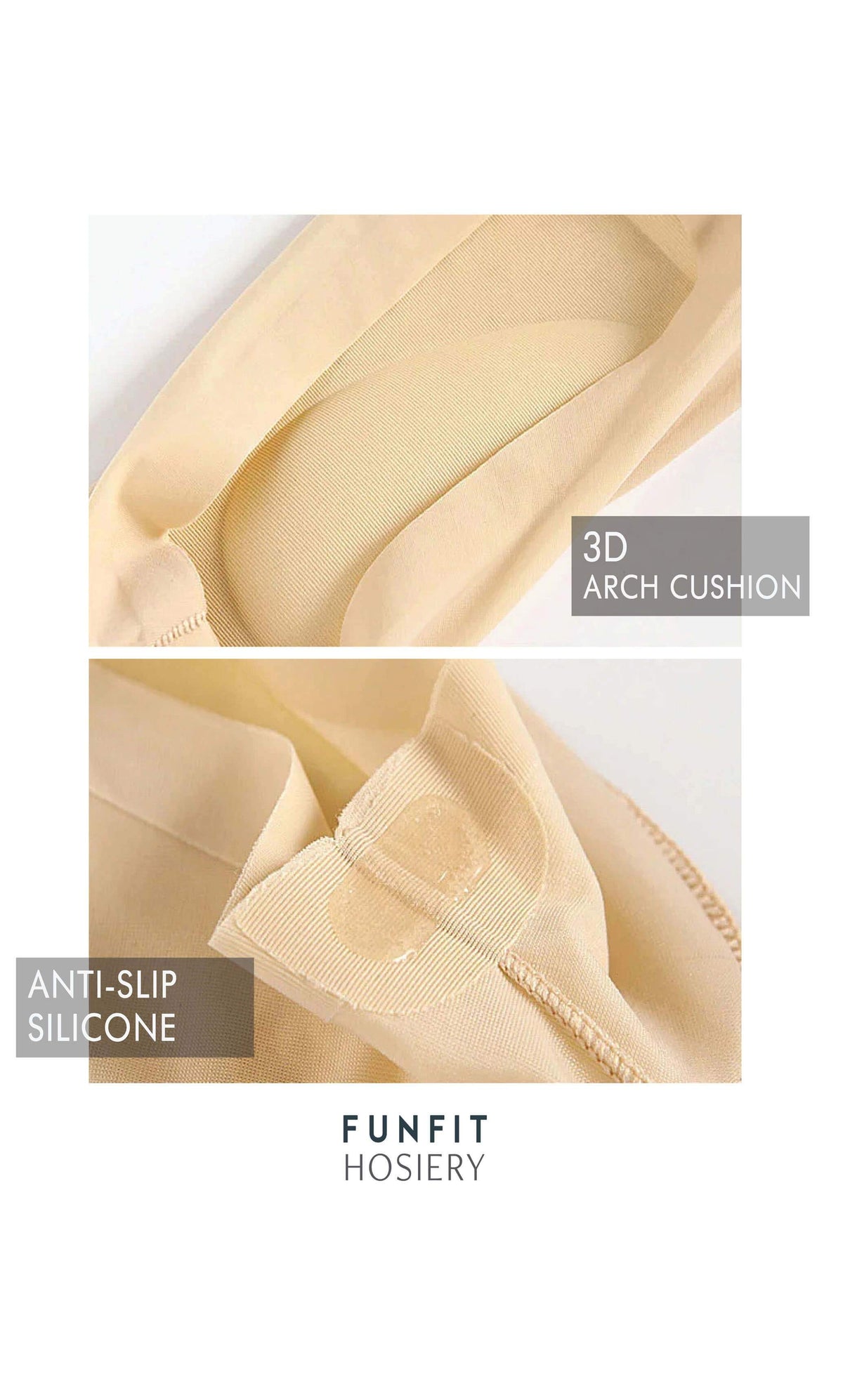 FUNFIT Cushion Seamless Boat Socks | 3 Colours