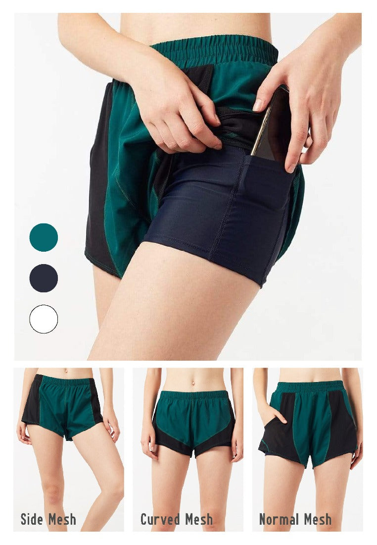 Overlay Mesh Shorts (Dark Green) (3 Designs)