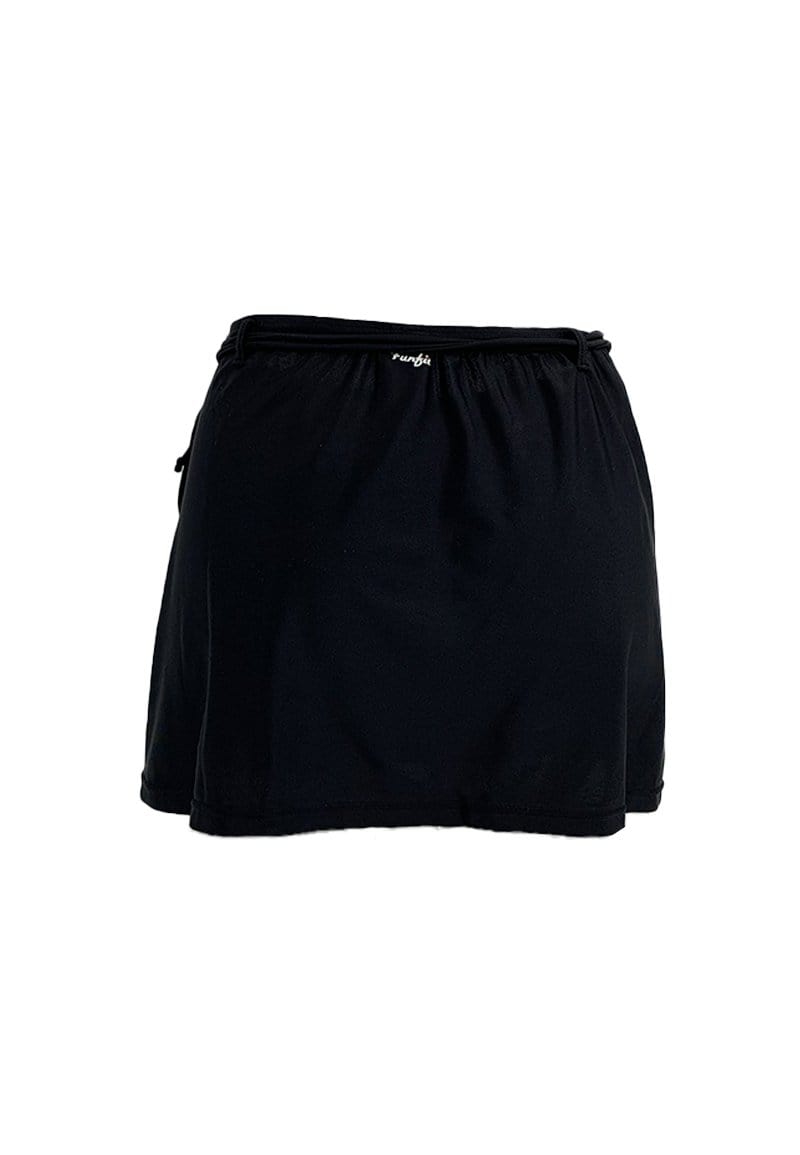 FUNFIT Basic Swim Mid-Length Skirt (Black) | S - L