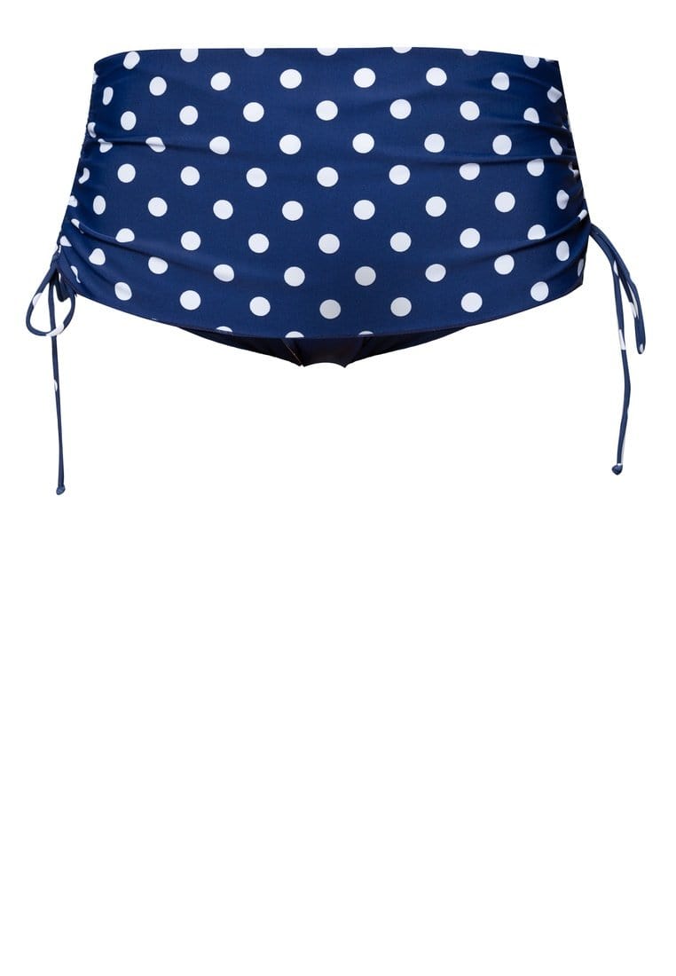FUNFIT Ruched Swim Skorts in Navy Polka Print (S - L)