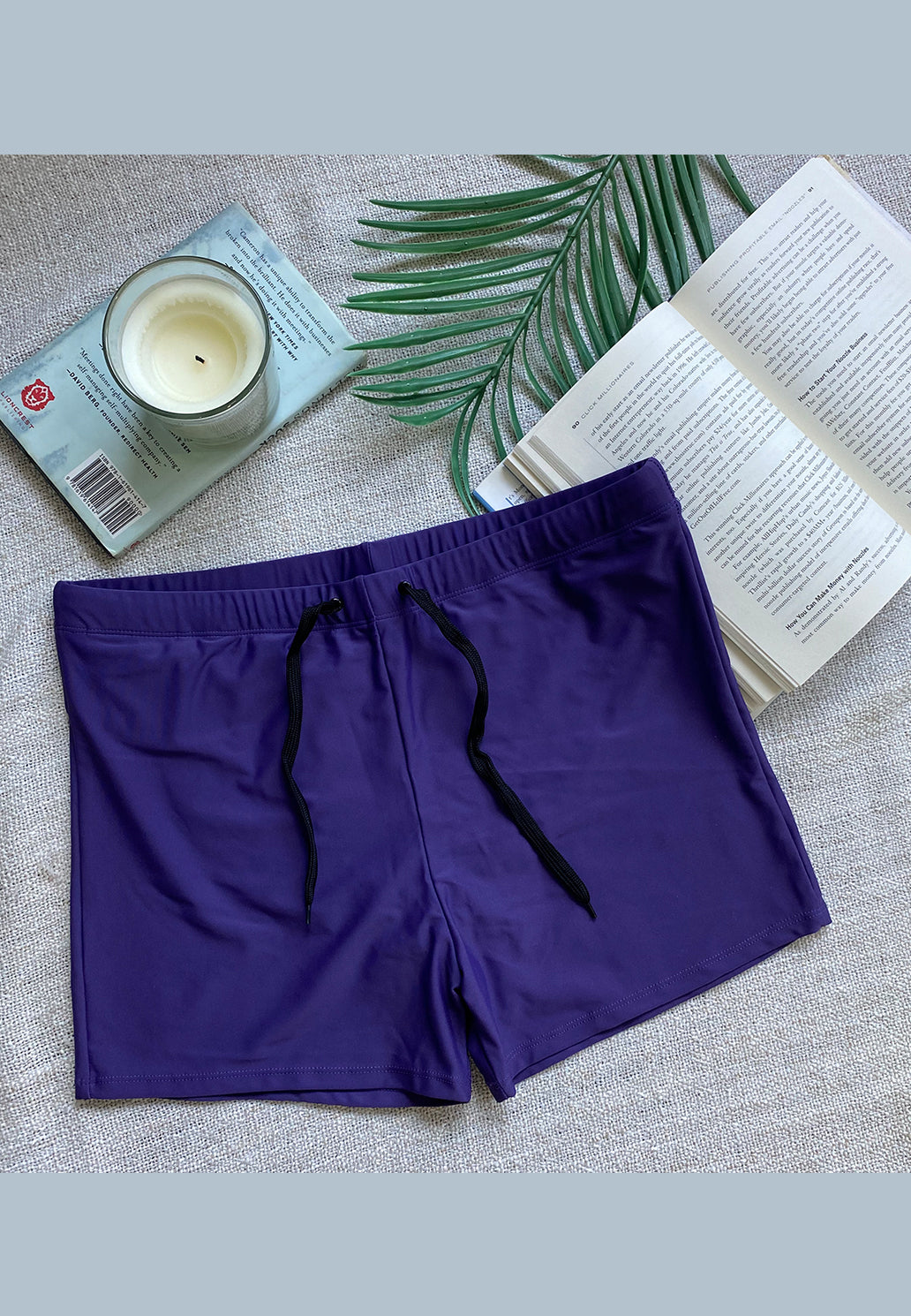 Quick-Dry Swim Shorts (Purple)