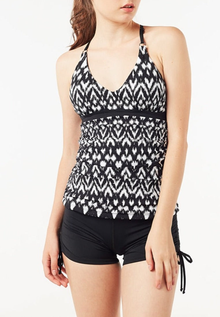 Back Lattice Tankini Top