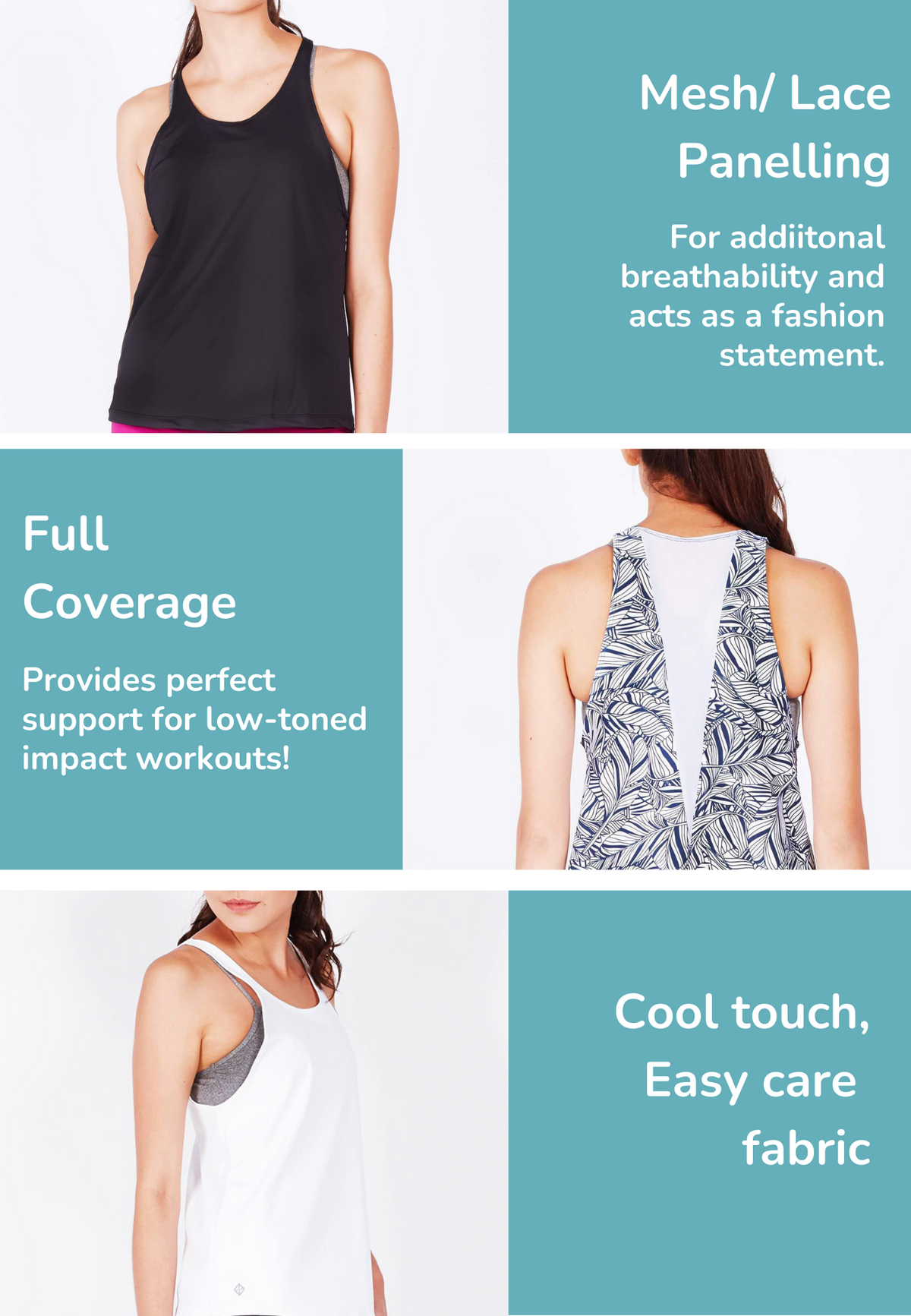 呼吸背心(白色/网纱) | S - 3XL