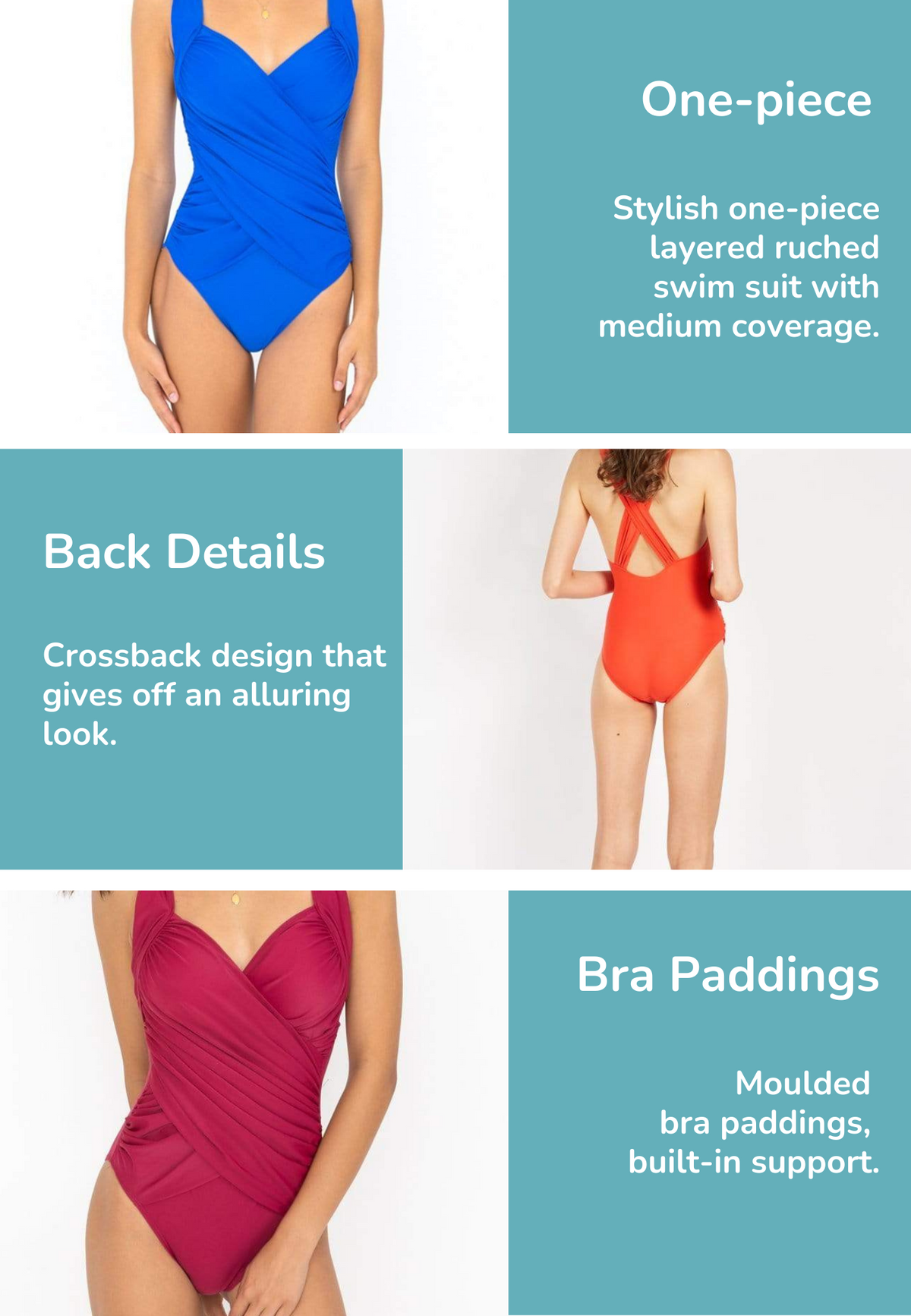 Layered Ruched One Piece (4 Colours) | Size XS &amp; S Only