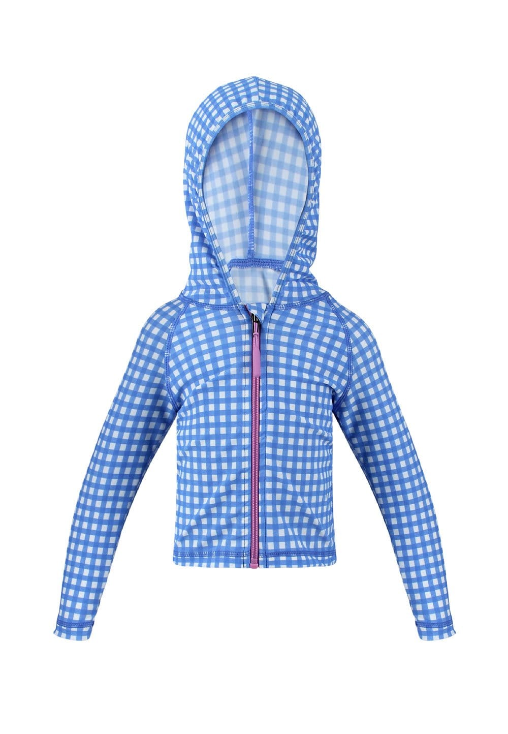 FUNFIT UPF50+ Junior Hoodie (Unisex) in Gingham Summer Print