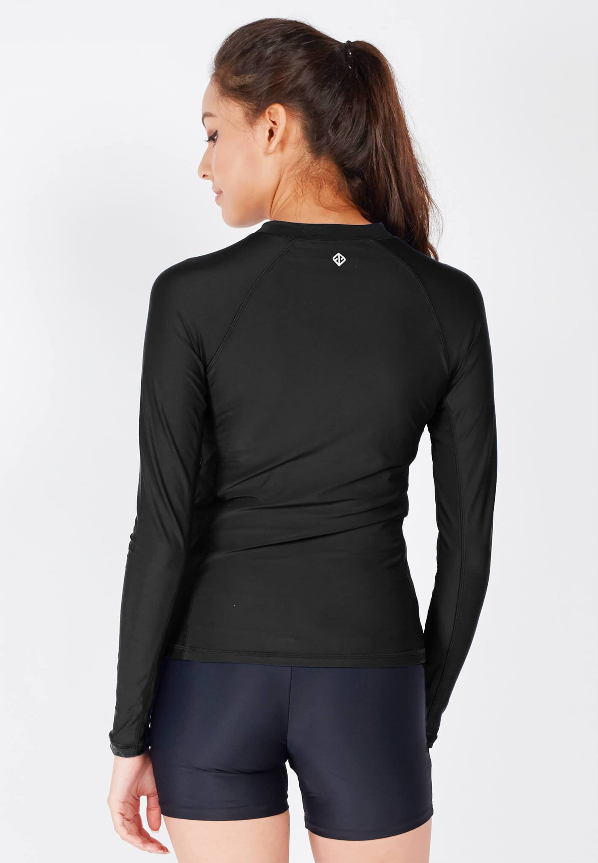 FUNFIT UPF50+ Zip Front Rashguard (Black) | XS - 5XL