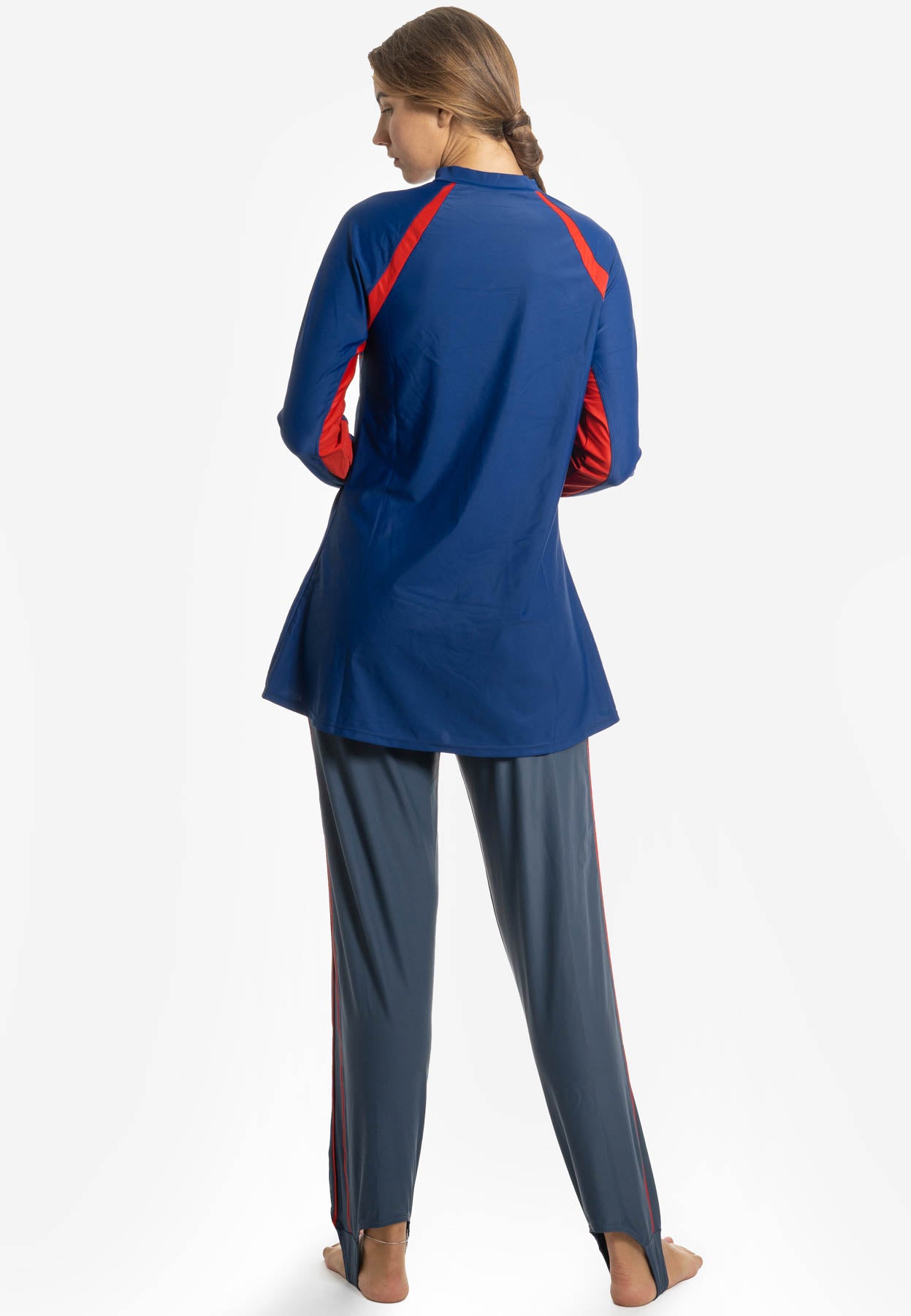 黑色/钻石印花Colourblock拉链前防风衣（S-3XL）
