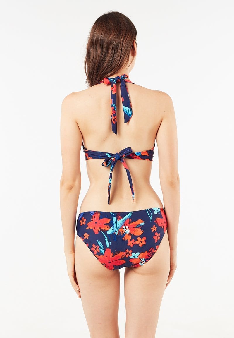FUNFIT Swim Set: Underwire Push-up Bikini and Brief (Fiery Floral) | S - L