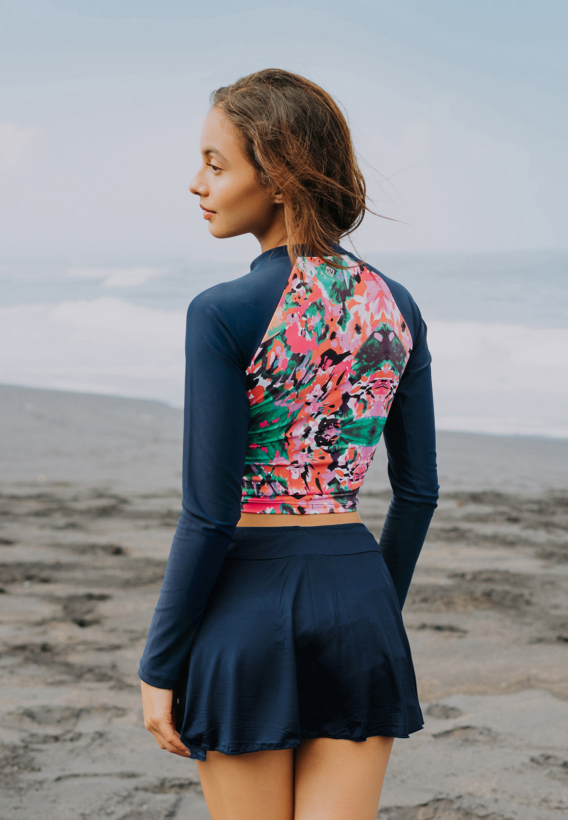 UPF50+ Swim Skorts (Black/ Navy)