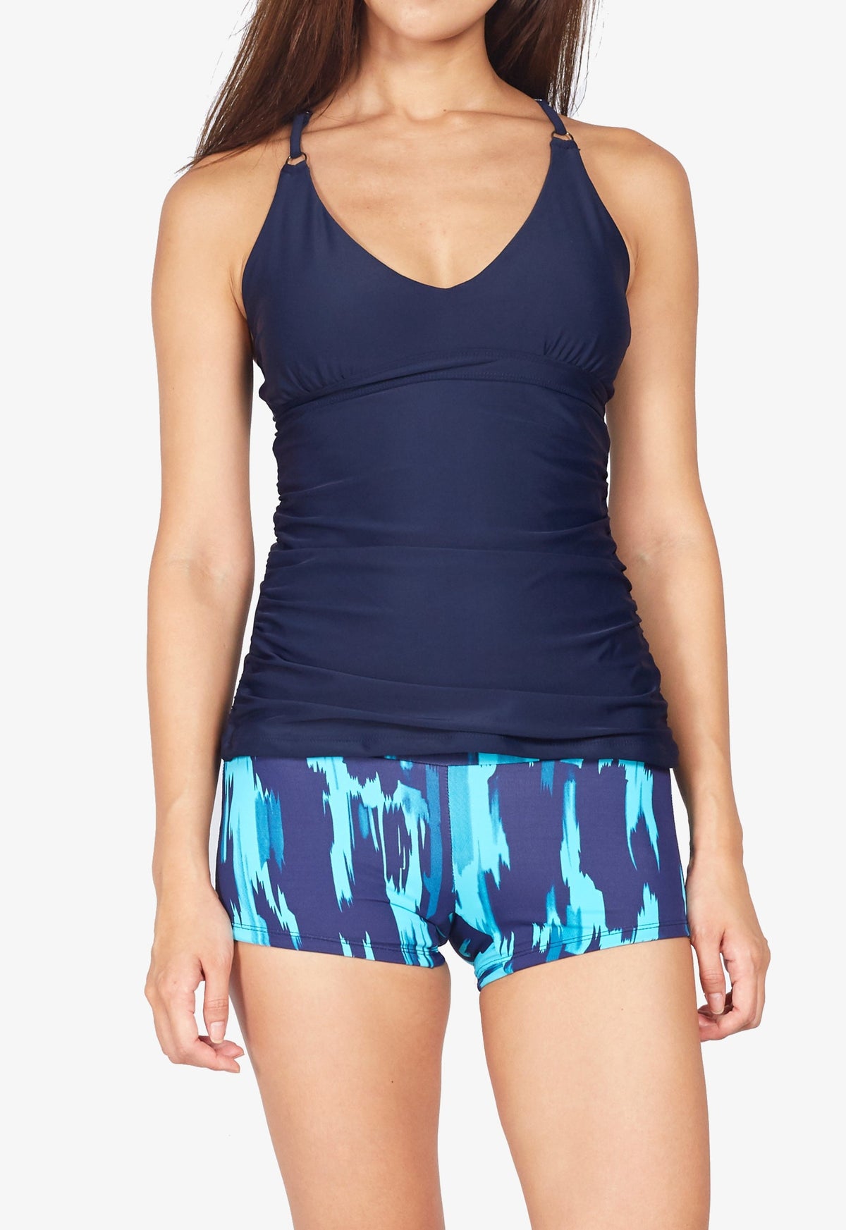 Back Lattice Tankini Top