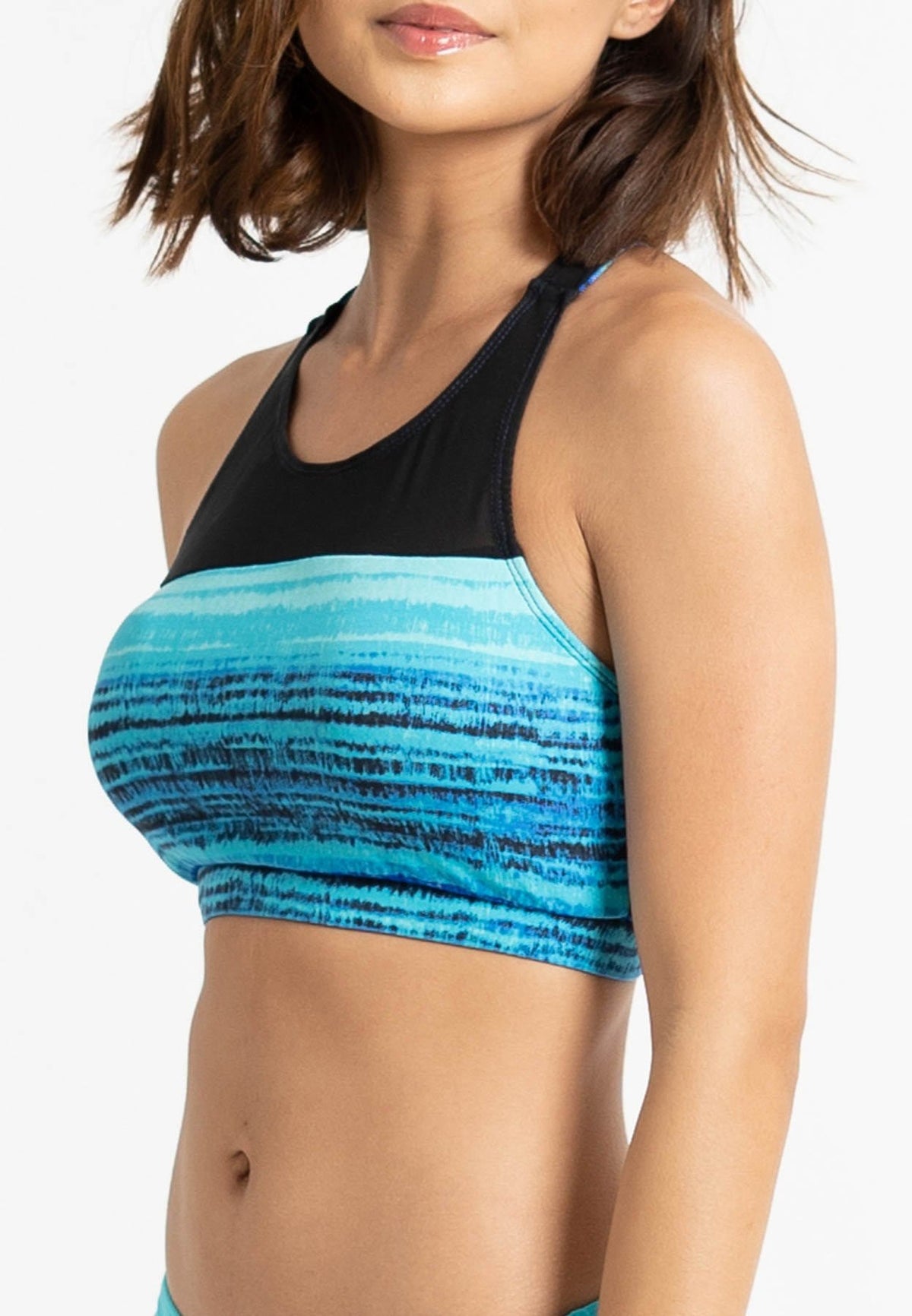 FUNFIT Crossback Crop Top (Linear) | ATHLEISWIM™ | S – 2XL