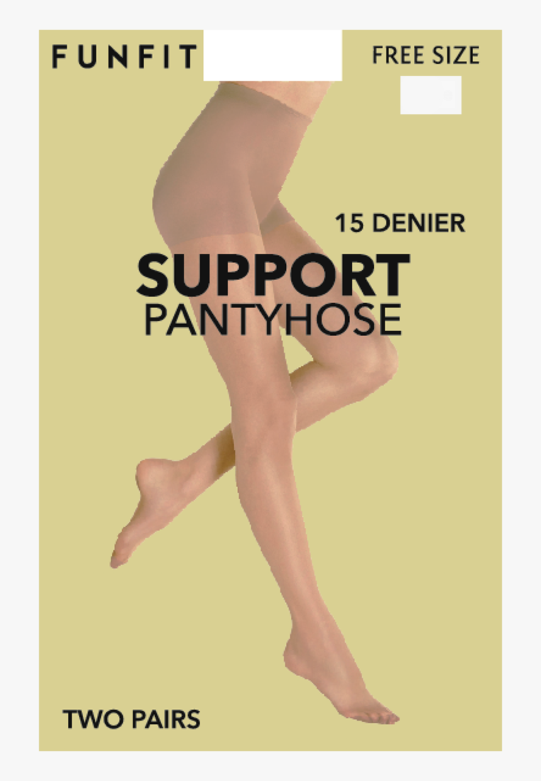 Medium Support Pantyhose (2 Pairs) 15 Denier, FUNFIT