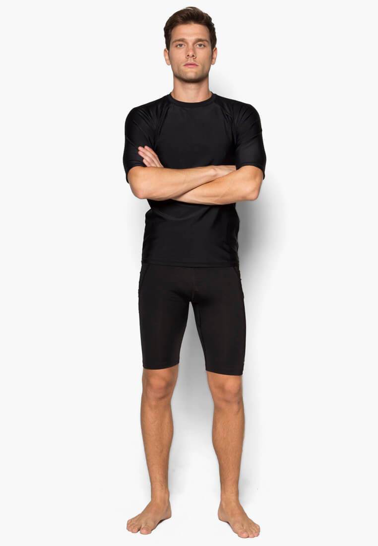 FUNFIT UPF50+ Crew Neck Tee in Black (S - 3XL)