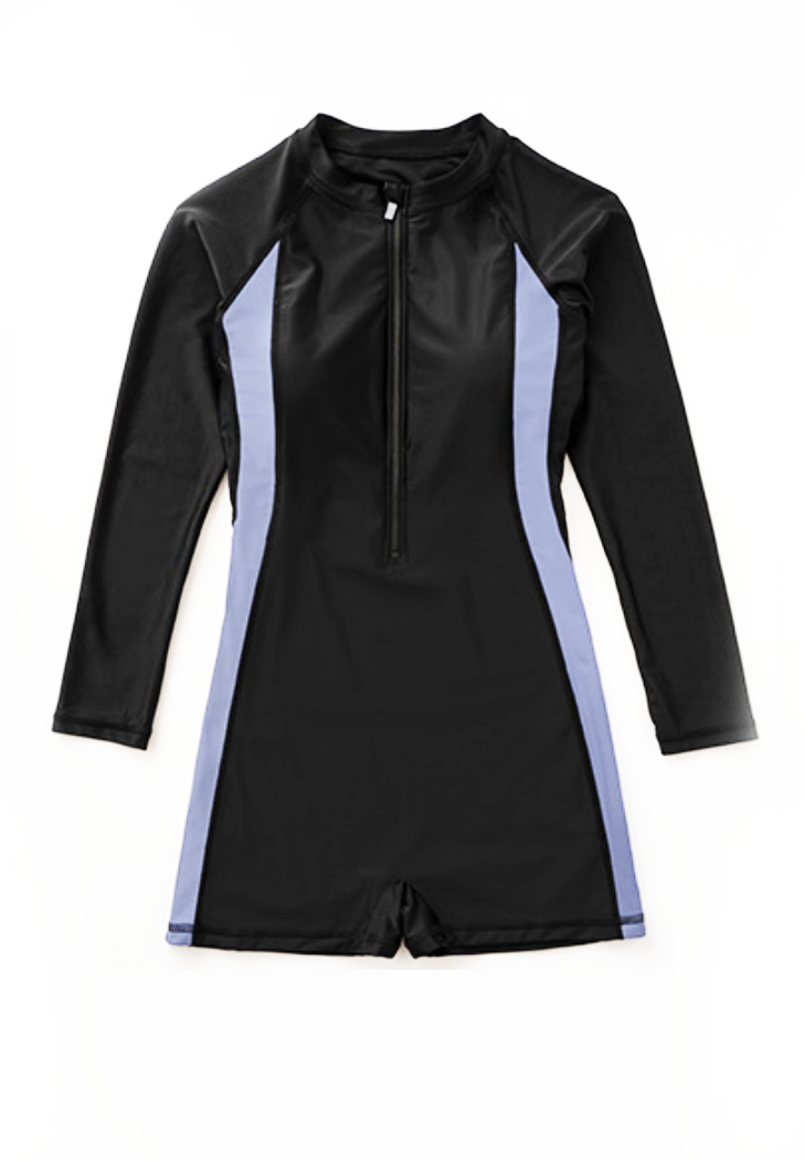 Long Sleeve Wetsuit (Black/ Lavender)