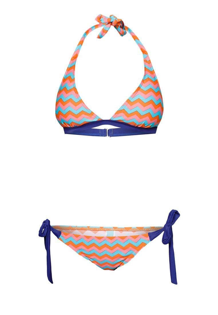 FUNFIT Halter Bikini Set in Retro Chevron Print (S - L)