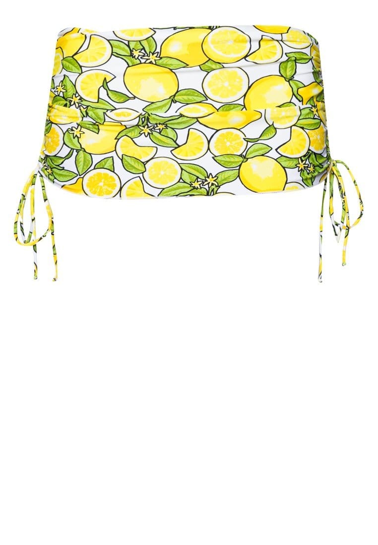 FUNFIT Ruched Swim Skorts in Lemonade Print (XS - XL)