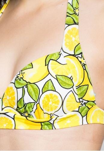 FUNFIT Halter Bikini Top in Lemonade Print (XS - XL)