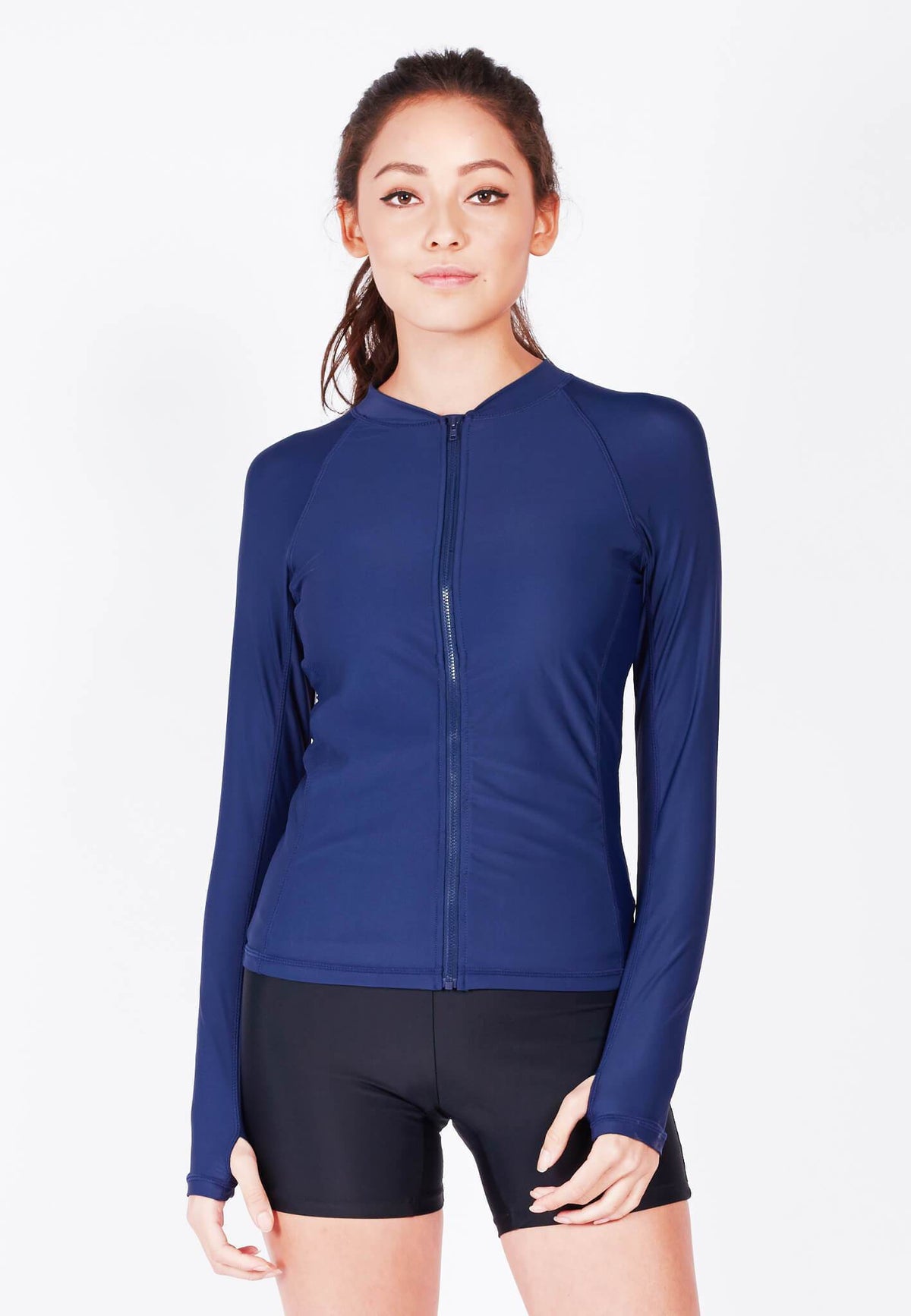 FUNFIT UPF50+ Zip Front Rashguard (Dark Blue) | XS - 3XL