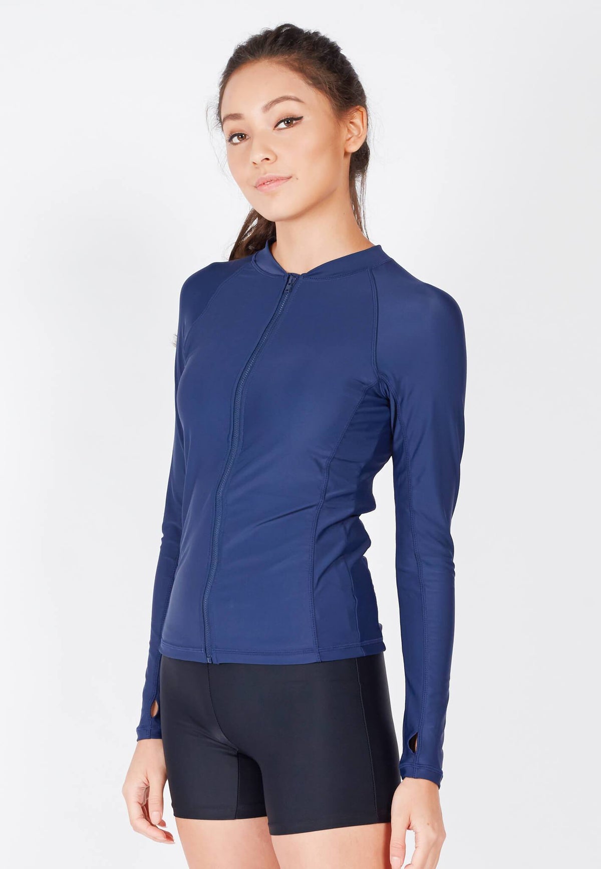 FUNFIT UPF50+ Zip Front Rashguard (Dark Blue) | XS - 3XL